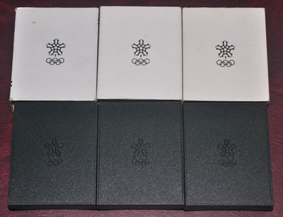 Canada 1988 Calgary Olympics $20 silver coins in boxes: Biathlon/Skating/Skiing