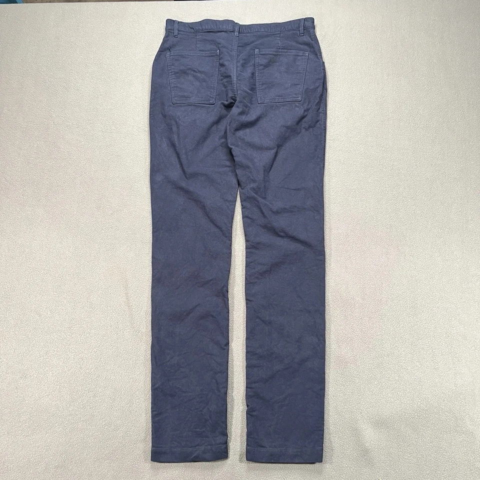 Taylor Stitch Брюки Мужской 34 Синий Органический Хлопок Тонкий Повседневный Стрейч Гекберри - Изображение 2 из 4