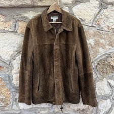 Vintage J.Crew Brown Suede Zip  Button Up Adjustable Leather Jacket