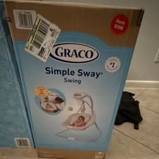 Graco Simple Sway Gray Baby Swing Soothing Side-to-Side Motion Infant