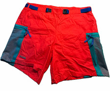 Vintage Columbia Sportswear Hiking Shorts Men Small Salmon Pink Built In Belt