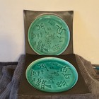 Kauhale Living Stoneware Plates Tribal Turtle Green Black Microwave Safe Set — photo 1