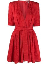 STELLA McCARTNEY Mireya belted pleated silk-j...
