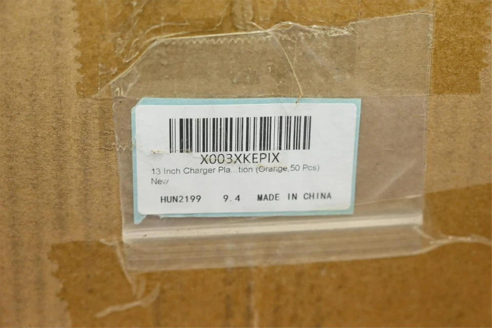 Platos Cargador Naranja Maoname LS001GOG8 13", Cargadores de Arrecife Redondos para Cena PK50 Foto 3 de 4