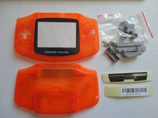 Replacement Clear orange Shell  Screen lens for Nintendo Gameboy Advance GBA