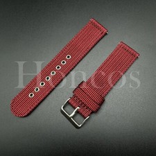 18 20 22 MM Canvas Nylon Strap Steel Hole quick release Watch Band Fits Timex BD