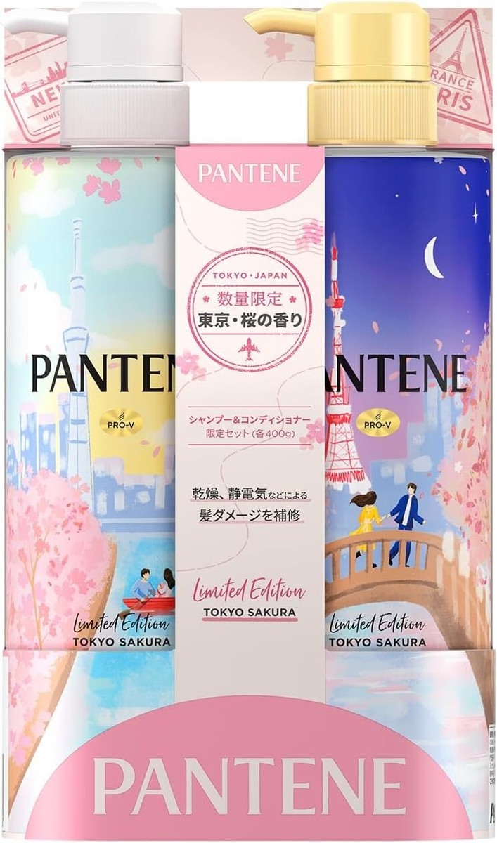 Pantene Shampoo + Conditioner Set 400g Tokyo Sakura Scent Limited