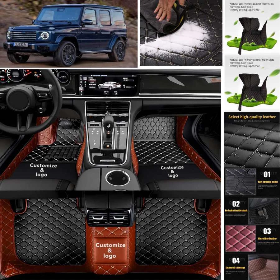 Alfombrillas impermeables de lujo para coche Ford hechas a mano antideslizantes impermeables Foto 2 de 4