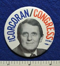 BRIAN CORCORAN WASHINGTON DEMOCRAT CONGRESS HOPEFUL POLITICAL PINBACK BUTTON