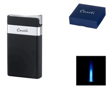 Caseti Paris accendino fiamma jet nero opaco-cromo