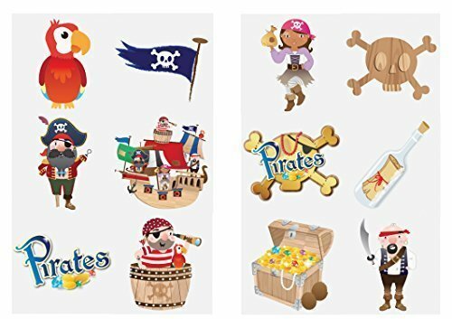 Хенбрандт 24 х Пиратских Временных татуировки для детского Дня рождения набор для вечеринок с добычей 4190₽