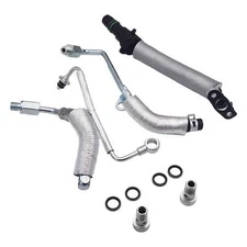 4Pcs Turbo Oil Return Drain & Oil Feed Pipe Kit For Cruze Sonic Trax Encore 1.4L