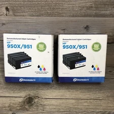 Lot of 2 Alternative For HP 950x/951 Dataproducts Brand B/C/M/Y Inkjet Cartridge