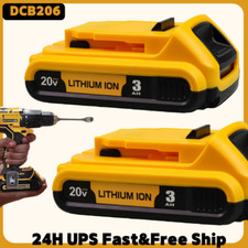 2Pack For DEWALT DCB207 20V 20 Volt Max Lithium-Ion 3.0Ah Compact Battery DCB203
