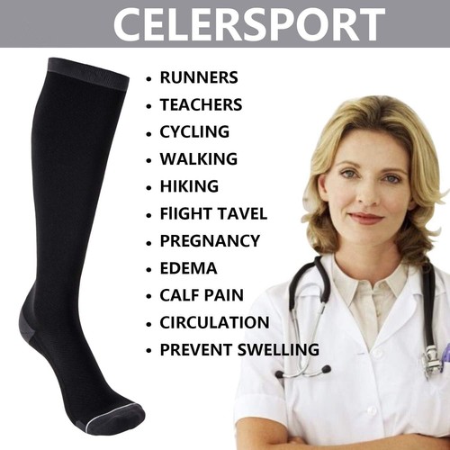 3 Paar Kompressionsstrümpfe 20-30 mmHg für Damen und Herren Stillstrümpfe (L/XL) - Bild 3 von 5