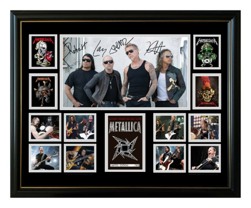 Metallica Signed Photo Poster Limited Edition Framed Memorabilia - Picture 2 of 5