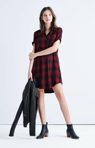 madewell courier shirt dress