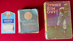 1938 MajorLeague Baseball Facts OfficialRules, 1938 Calendar & Strike Him Out Bk