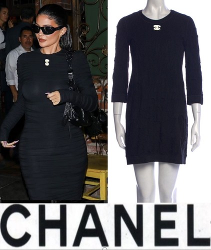 4.2k Chanel 2012 Black White Logo Stretch Midi LBD 34 36 38 2 4 6 S M Dress Top - Picture 13 of 24