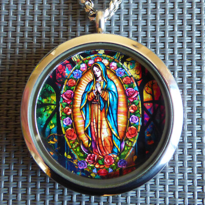 Our Lady of Guadalupe Virgin Mary Catholic Christian Religious Pendant  Necklace
