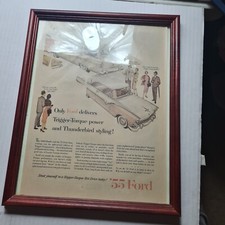 1955 Ford Advertising Sales Brochure 55 Large 15x12 Frame
