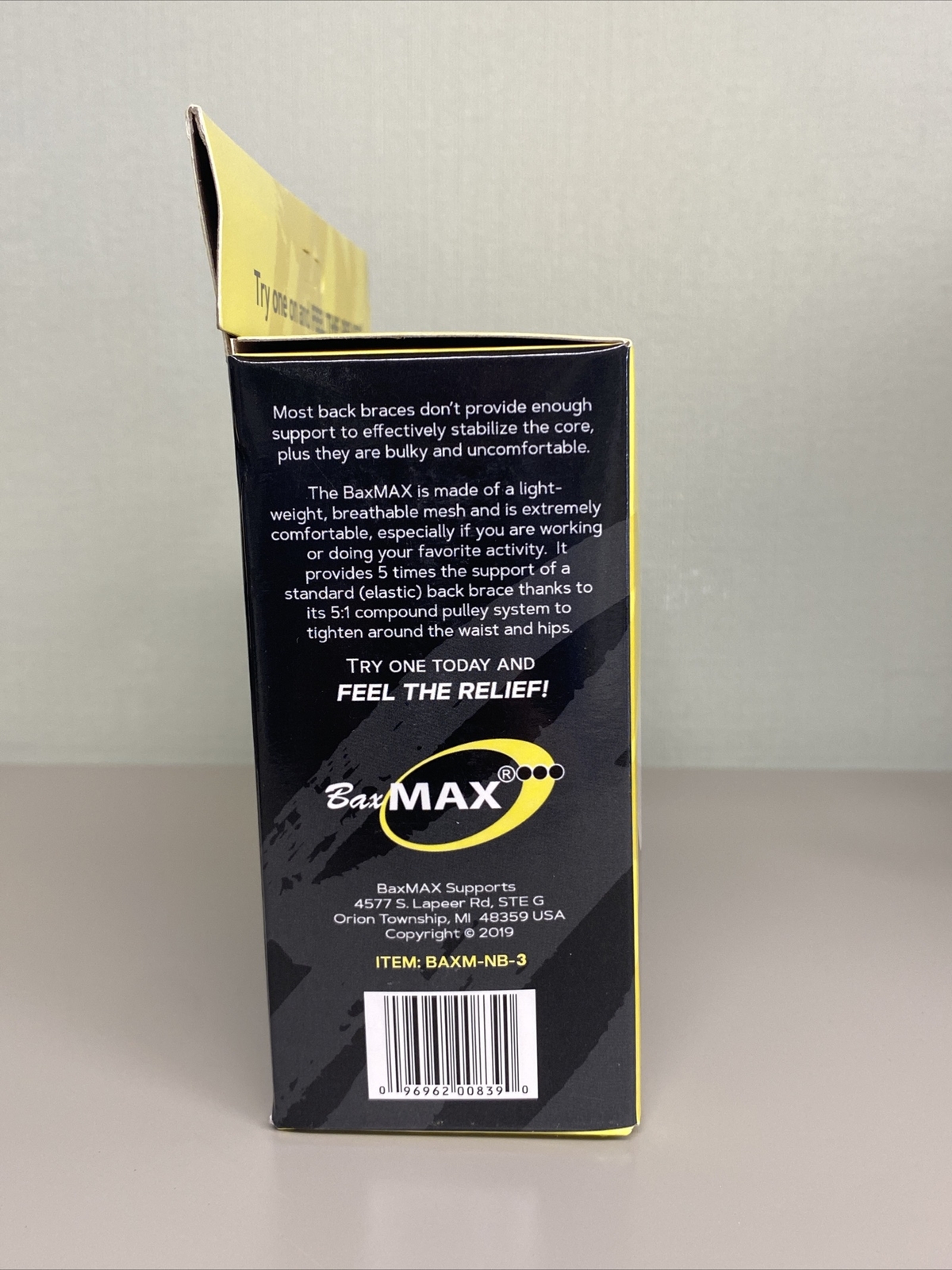 BaxMax Lumbar Support Belt Back Brace eBay