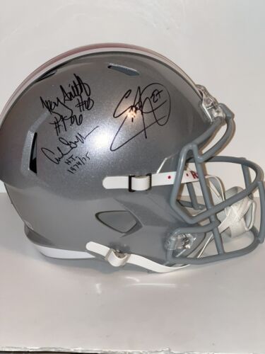 OHIO STATE HEISMAN Winners  Full Size HELMET Autographed Signed By 3 Beckett COA - Picture 1 of 9