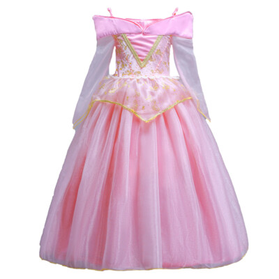 ELSA & ANNA  Mädchen Kostüm Schneekönigin Prinzessin Kleid Halloweenkostüm SLP01