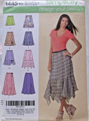 Sewing Pattern 1445 Size 8-16 Misses Miss Petite Skirts 8 Styles Uncut 2014