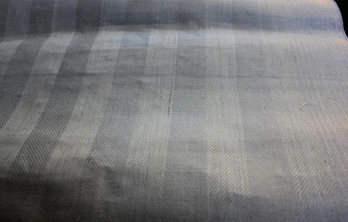 Vintage French ? Imported Linen FABRIC striped Towel Farmhouse by yard width 19" image 4