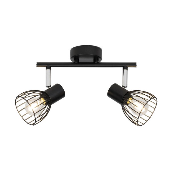 Brilliant Blacky Decken Spot Strahler Leuchte Lampe 2-Flammig E14 Metall Schwarz-image