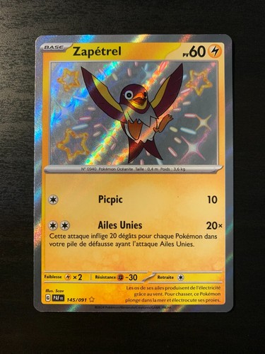 Carte Pokémon : Zapétrel 145/091 Destinées de Paldéa Française NEUF