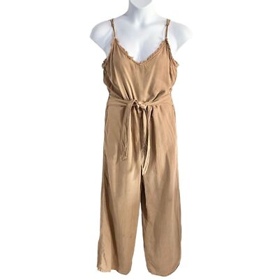 Cloth and Stone Smocked Back Cami Jumpsuit L