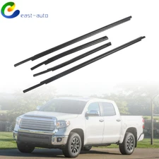For Toyota Tundra 2007-2020 DOUBLE CAB Door Belt Molding Weatherstrip 4PC