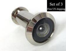 Taymor Door Viewer Modern Peephole Safety 180 Degree Nickel 37B4835N Set of 3