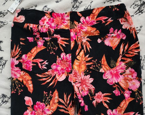 New!No Boundaries Pull On Floral Hi Rise Corduroy Flare Pants. SizeL(15-17).Cute - Picture 3 of 6