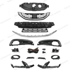 14PC For CIVIC Sedan 2013-2015 Bumper Upper Lower Chrome Grille Fog lights Bezel