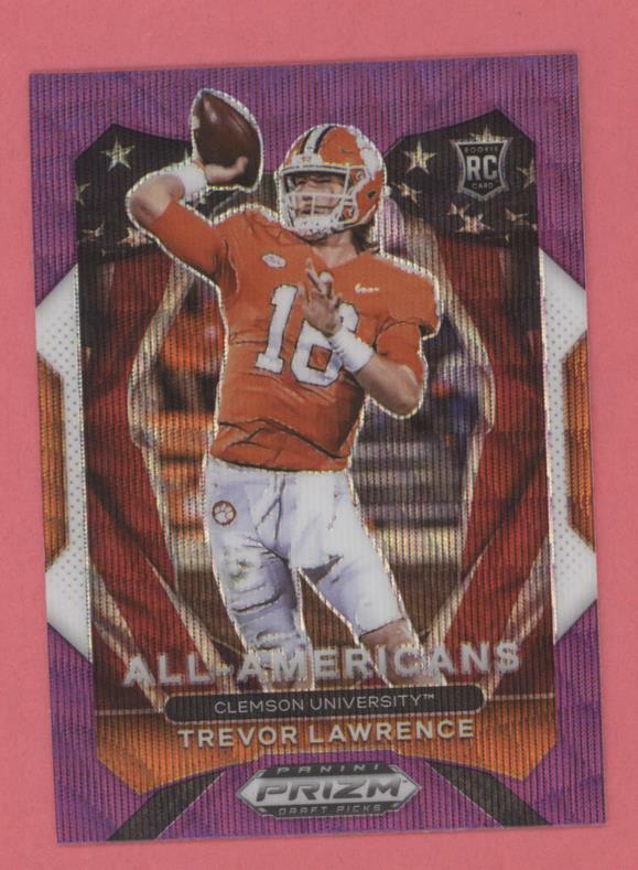 Trevor Lawrence 2021 Panini Prizm Draft PURPLE WAVE PARALLEL Rookie ALL-AMERICAN