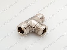 Adapter 1 N Female to 2 N Female T Jack RF Splitter Connector Joiner Coupler USA