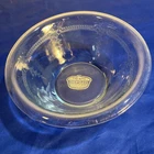 Fire King PHILBE SAPPHIRE BLUE Lg. Glass 10" Rolled Rim Mixing Bowl Paper Label