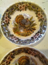 Churchill Myott Factory THANKSGIVING (4) bowls6 3/8"