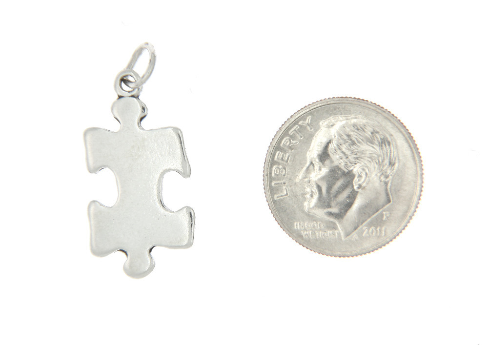Sterling Silver Autism Puzzle Piece Charm Pendant | eBay