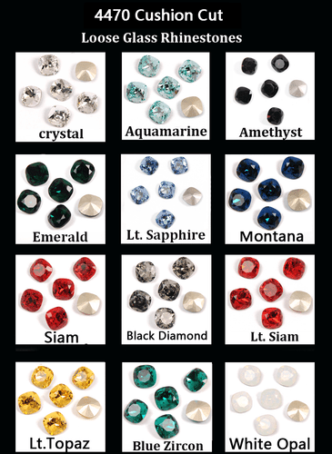Cushion Cut All Colors Sewing Glass Rhinestones Sew On Diamond Strass Stones DIY - Picture 3 of 41
