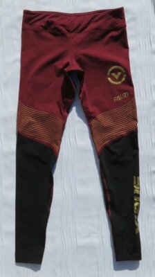 $109 VIRUS EAU21 Maroon Black Bioceramic V2 Compression Pants Tights US XS MINT