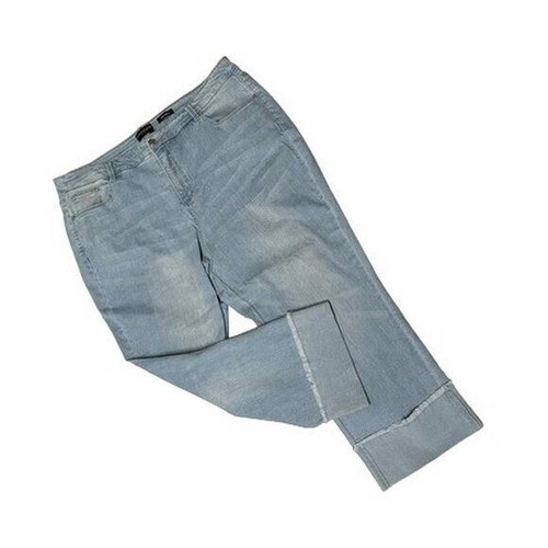 Susan Graver normale Stretch Denim Freundin Jeans mit Manschette Plus 20 (4411) - Bild 3 von 7
