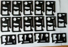  Hardware Credit Card Pocket Multi Tool Lot of 15 BLACK COATED