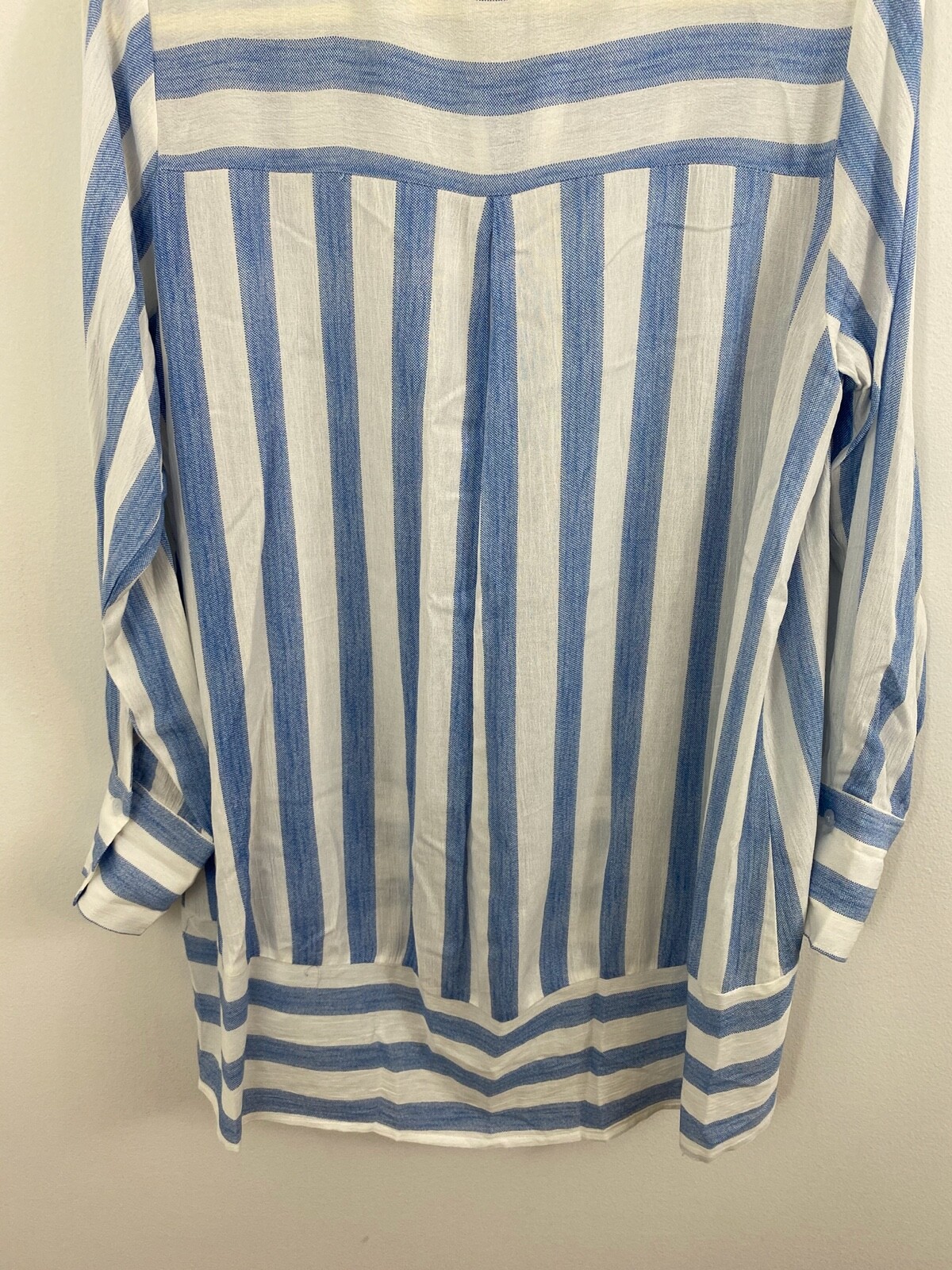 ClothesHead Blue Striped Button Front Collared Sh… - image 6
