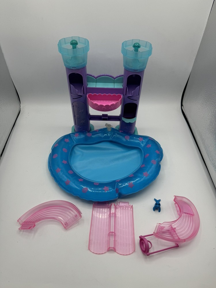 Polly Pocket Lot: Wild Waves Water Castle Pool Playset Incomplete