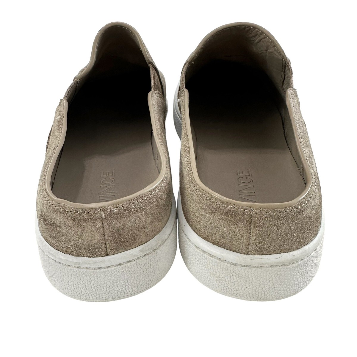 Vince Verrell Suede Slip-On Mule Sneakers Taupe Khaki Backless 6M EUC Vince Verrell Suede Back Less Slip-On Mule Sneaker Size 6M  main image 4