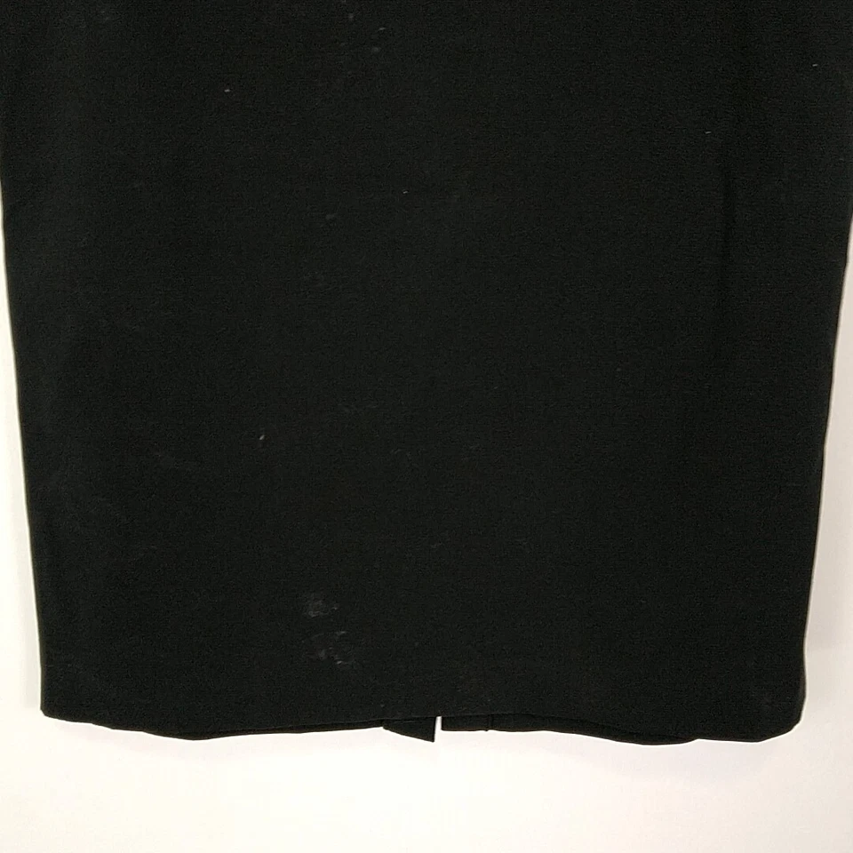 Falda Moda International para mujer talla 12 negra lisa lazo hasta la rodilla lápiz cremallera Foto 3 de 4